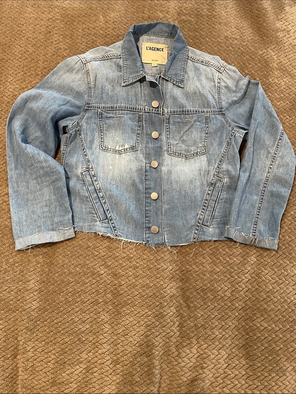 L'AGENCE Light Blue Denim Jacket